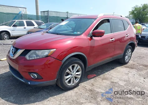 2016 Nissan Rogue Sv из США, поврежденный, VIN KNMAT2MV6GP652054